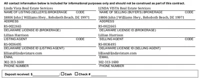 Agreement of Sale, page 10 excerpt, showing the brokerage and agent license block